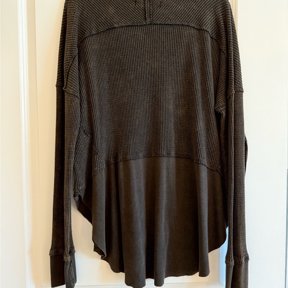 Free People Army Green/Grey Tunic Top - Picture 2 of 2